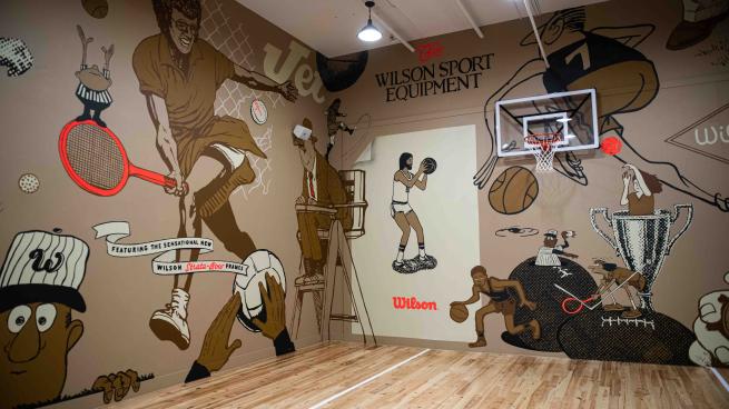 Wilson Sporting Goods’ first west coast location in Santa Monica, Calif., is an immersive store focused on “play” and “community.”